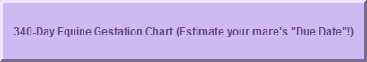 Equine Gestation Chart